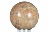 Polished Peach Moonstone Sphere - Madagascar #252049-1